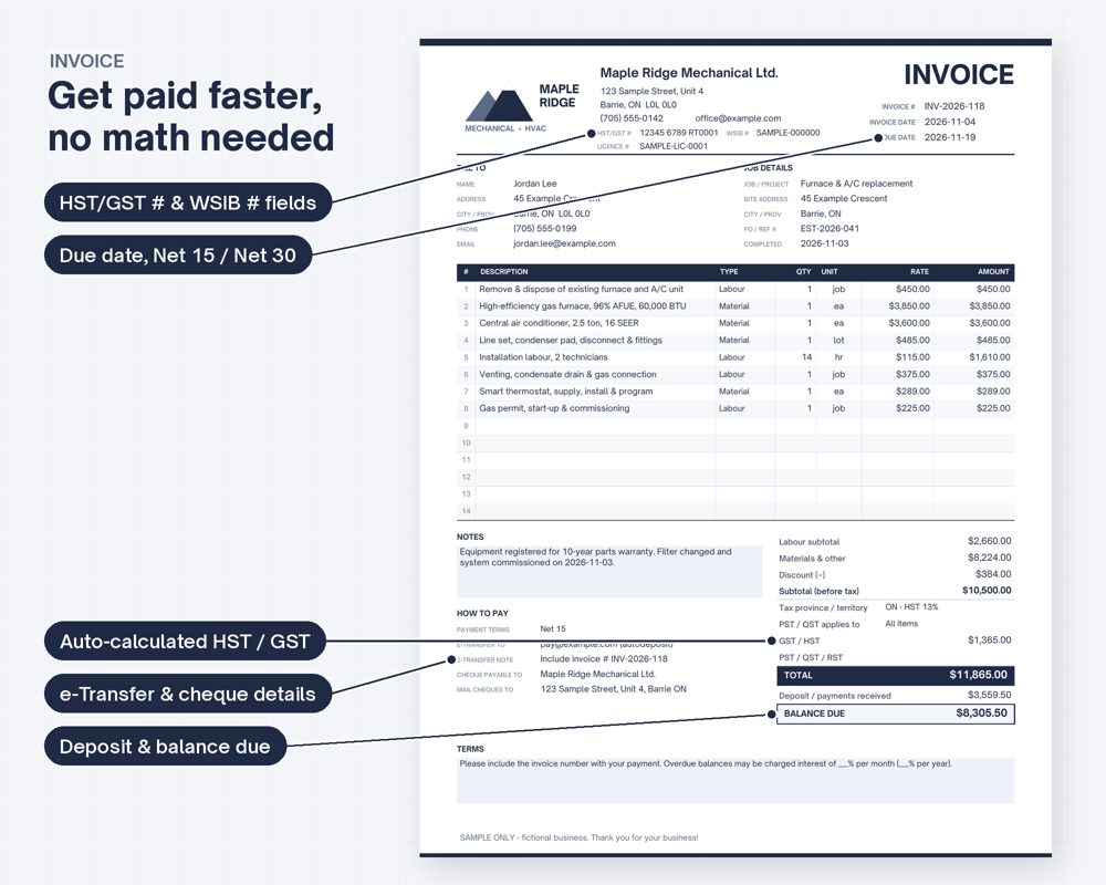 Invoice template